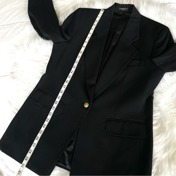 Vintage Hunter’s Glen Black Classic Single Button Blazer Suit Jacket Size 10 - Picture 16 of 16